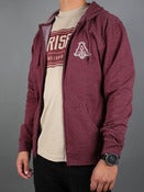 Image of LOGO ZIP UP (MAROON HEATHER)