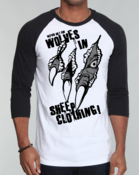 Image of WOLVES IN SHEEP CLOTHING-WHITE BLACK