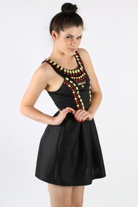 Image of NEON LIGHTS SKATER DRESS 