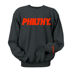 Image of PHILTHY. Crewneck (Black/Red)