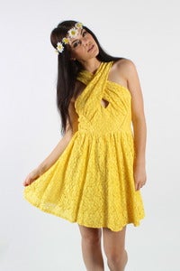 Image of SUNNY SIDE LACE SKATER DRESS 