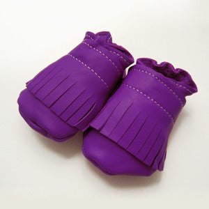 Image of Purple Fringe Baby Booties