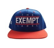 Image of The Exempt Label Snap Back in Blue/Orange