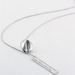Image of sterling silver fortune cookie lariat 18"