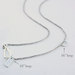 Image of sterling silver handwritten initial necklace