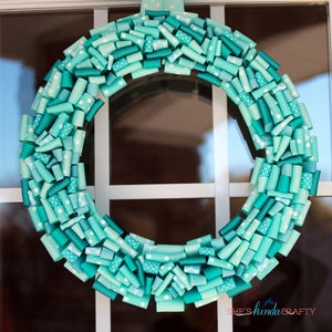Image of 16" Aqua & Turquoise Wreath
