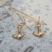 Image of Tiny Anchor Earrings