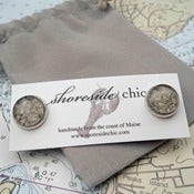 Image of Beach Sand Post Earrings in Silver