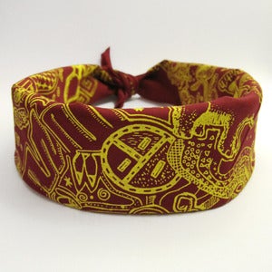 Image of Diné Bizaad (Navajo Language) Bandana - Reds