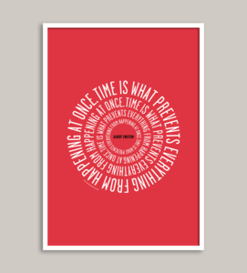 Image of Einstein Time (red) - (A3) 29.7x42cm - with A FREE 2013 PRINTABLE CALENDAR