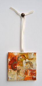 Image of Original art by Melissa Payne Baker - 3"x3" Itty Bitty Quatrefoil VI