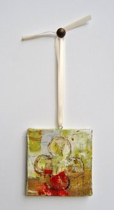 Image of Original art by Melissa Payne Baker - 3"x3" Itty Bitty Quatrefoil VII