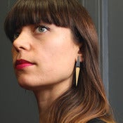 Image of Double Spike Hinged Earrings
