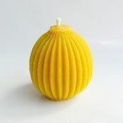 Image of Round Fluted Beeswax Candle