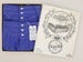 Image of Indigo Lurex Stripe 3 Button Yoke Boxers (2 Pack)