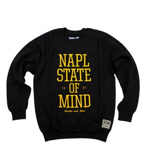 Image of "Napl crew neck" felpa b/y