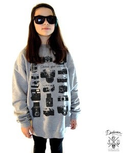 Image of Sweatshirt femme oversized Vintage Cameras