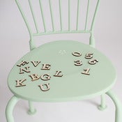 Image of Abecedario y números pequeños de madera.