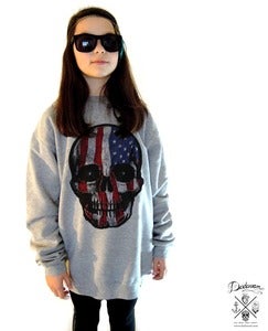 Image of Sweatshirt femme oversized American Skull