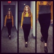 Image of MIMU SKIRT LEGGINGS (BLACK STRETCH)