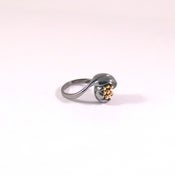 Image of Blooming Flower with Leaf Ring