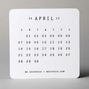 Image of 2013 Letterpress Calendar