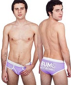 Image of 'Bums Not Bombs' Baby Rib Brief (lavendar)