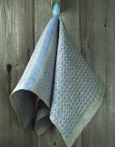 Image of Cabin Series II - Hand Towel - Deer Tracks in Cornflower Blue