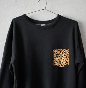 Image of FRENCH FRIES POCKET BLACK SWEATSHIRT