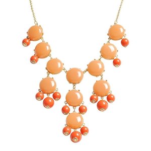 Image of Crew Bubble Statement Necklace:: Coral