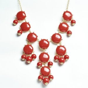 Image of Crew Bubble Statement Necklace:: Red