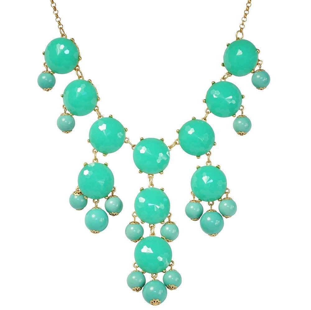 Image of Crew Bubble Statement Necklace:: Turquoise 