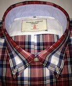 Image of Admirals Shirt - Red Plaid Oxford