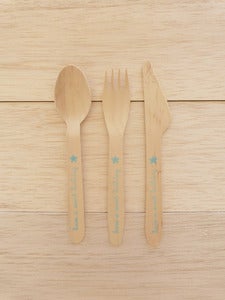 Image of Talheres Wood Blue SWEET BIRTHDAY (10 unidades por ref.)