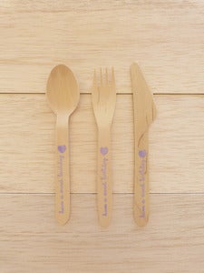 Image of Talheres Wood Lilac SWEET BIRTHDAY (10 unidades por ref.)