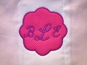 Image of Petal Patch Monogrammed Burp Cloth