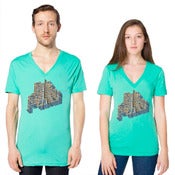 Image of V-Neck Aqua/Teal Shirt