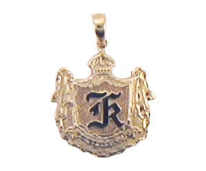 Image of Initial Crest Pendant