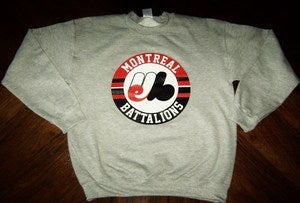 Image of "Montreal Battalions" Grey Crewneck