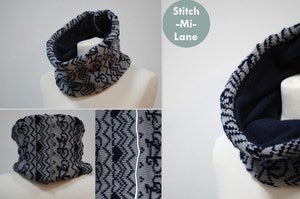Image of Commuter Cowl - Grey and Navy 
