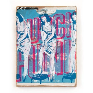 Limited Woodprint / The Collection #3 (blue/pink girl)