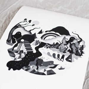 Image of Merging Giclée print on 310gsm Somerset Velvet Paper