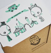 Image of "CARNIVAL" letterpress card set | 4pcs