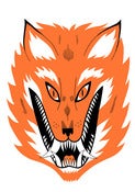 Image of Cursed Fox - A3 Risograph Print