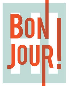 Image of Affiche 'Bonjour' (épuisée)