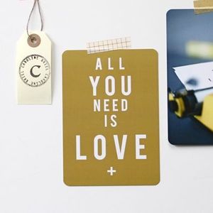 Image of Carte postale All you need is love