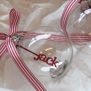Image of Personalised Papercut Christmas Bauble