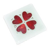 Image of Classic Red 4 Heart Coasters