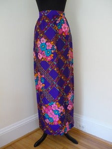 Image of 70s Alex Colman hostess maxi skirt