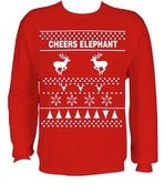 Image of LIMITED EDITION Unisex Cheers Elephant 'Christmas Sweater'